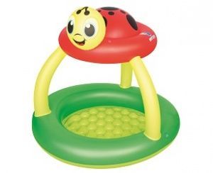 Детский бассейн с навесом от солнца "Божья коровка", 91х84 см, 23 л