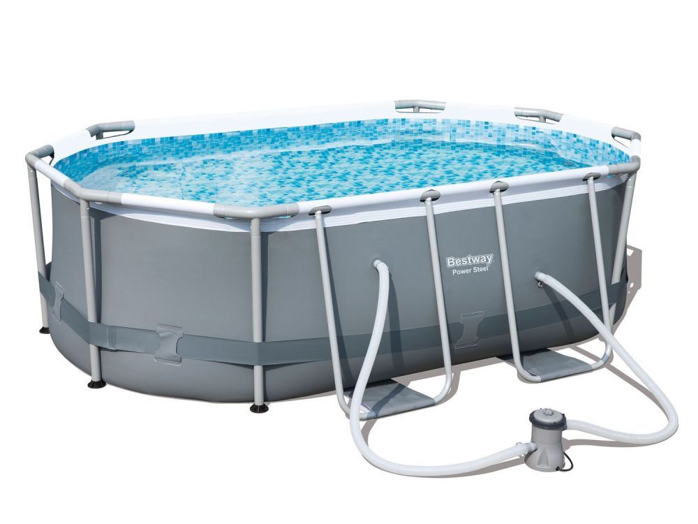 Каркасный овальный бассейн 300х200х84см, 3668л, фил.-насос 1249 л/ч, Bestway, 56617 BW