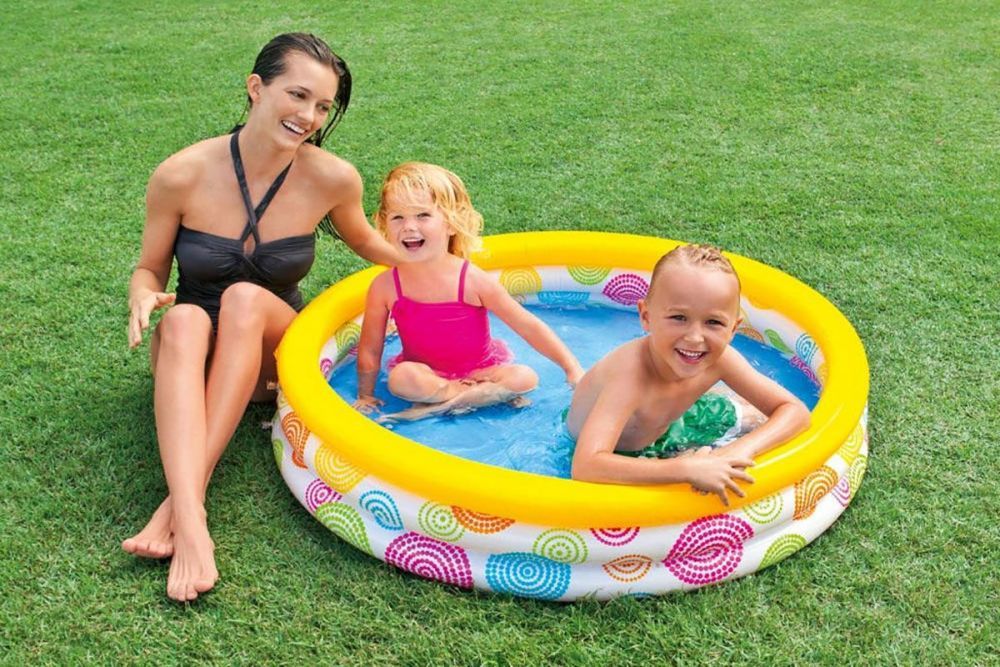 Детский надувной бассейн 147х33см "Радуга" 330л, от 2 лет