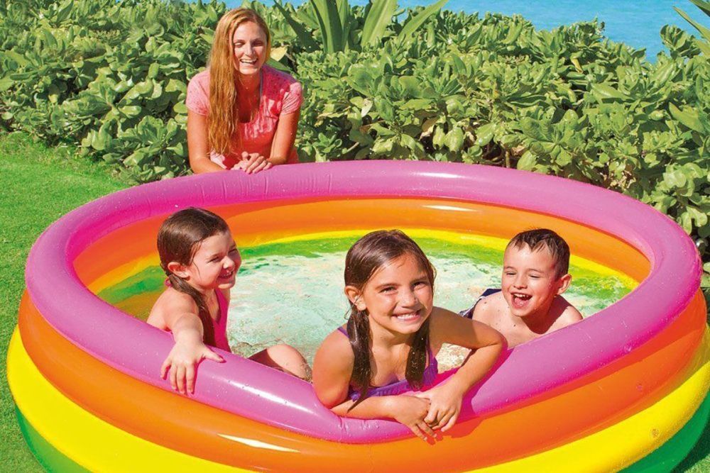 Детский надувной бассейн 168х46см "Радуга" 780л, от 3 лет
