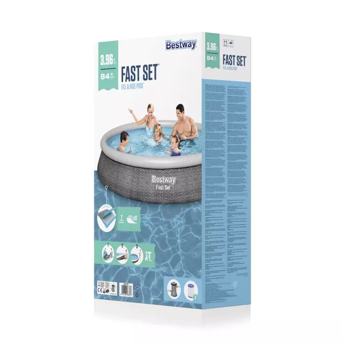 Бассейн Fast Set 396х84см, 7340л, фил.-насос 2006л/ч, Bestway, 57376 BW