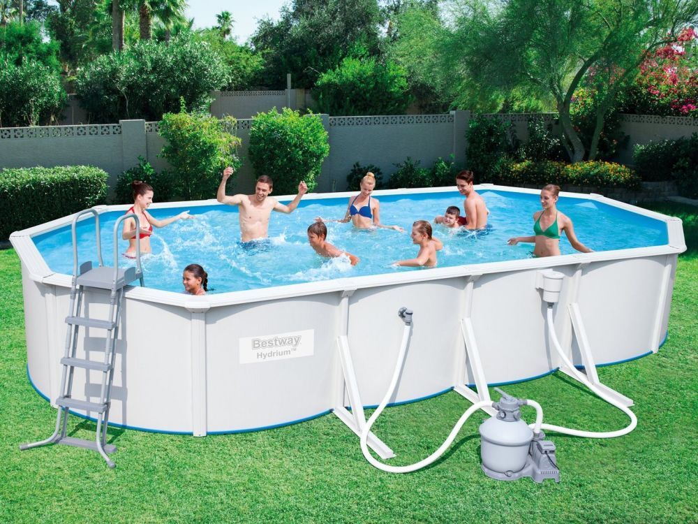 Стальной бассейн Hydrium 740х360х120см, песч.фил.-нас 5678л/ч, лестница, подст