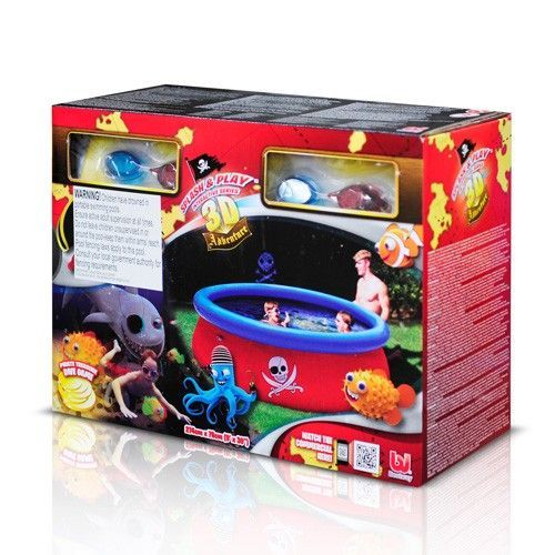 Бассейн с надувным бортом "Пират 3D" 274х76см, 3480л, 3D очки две пары, Bestway, 57243 BW