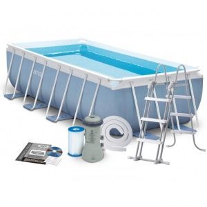 Каркасный бассейн Prism Frame 400х200х100см, 6836л, фил.-насос 2006л\ч, лестница, Intex, 26776