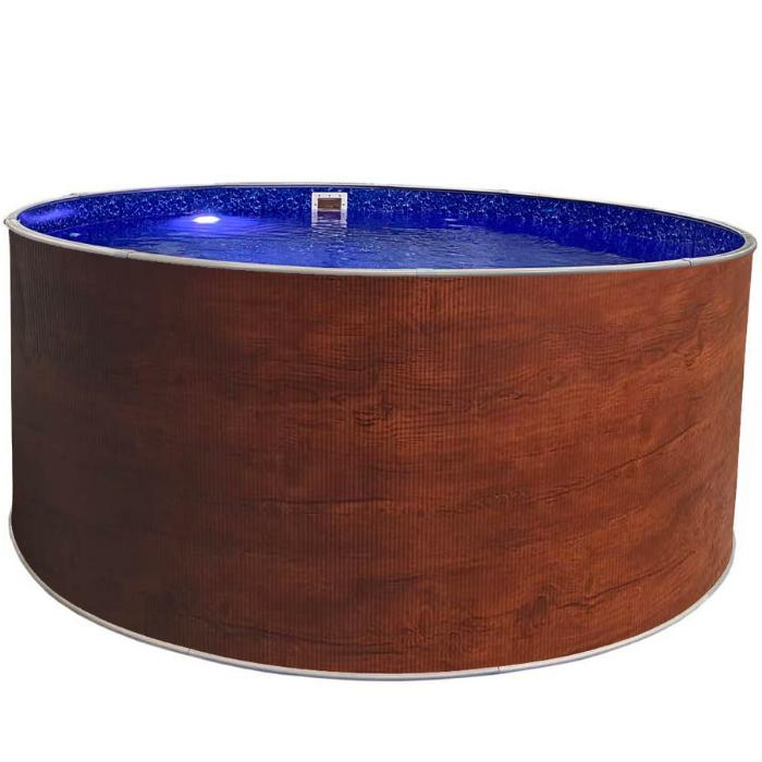 Круглый бассейн 305х125см "Темное дерево" 8400л