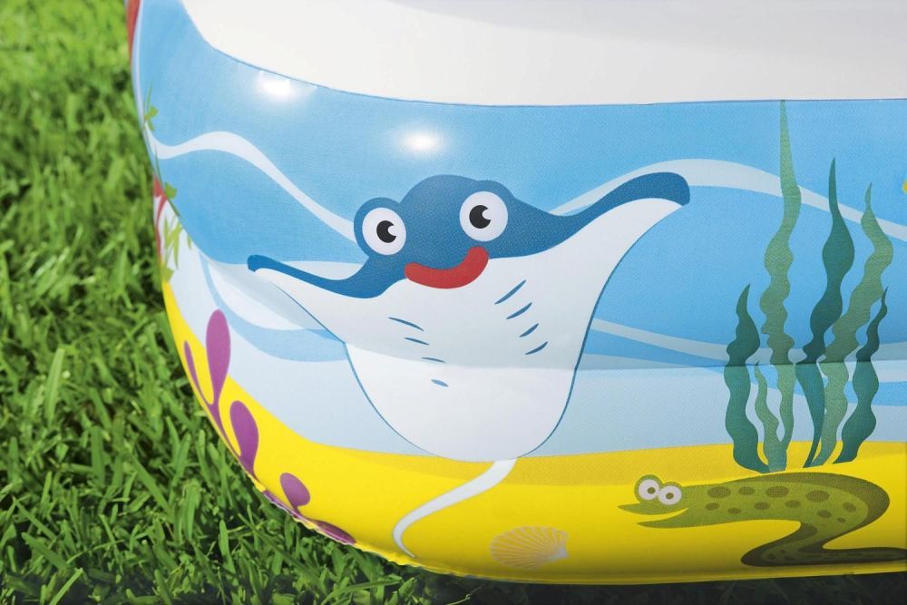 Детский надувной бассейн 140х140х114см со съемным навесом, 265л, от 2 лет