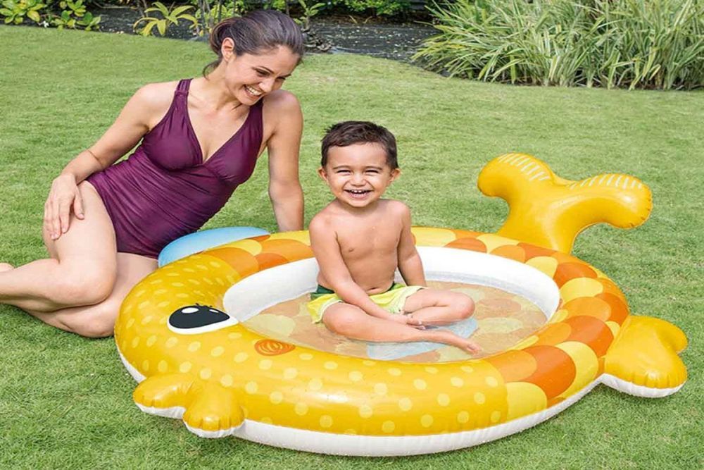 Детский надувной бассейн 140x124x34см "Золотая рыбка подружка"