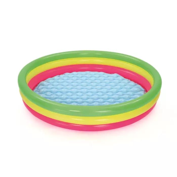 Детский надувной бассейн 152х30см "Лето" с надувным дном, 211л, от 2 лет