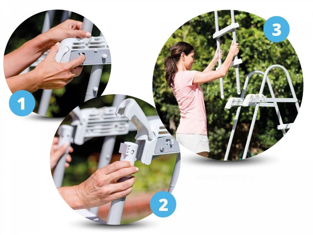 Каркасный бассейн Prism Frame 457х84см, 11325л, фил.-насос 2006л\ч, лестница, тент, подстилка, Intex, 26728