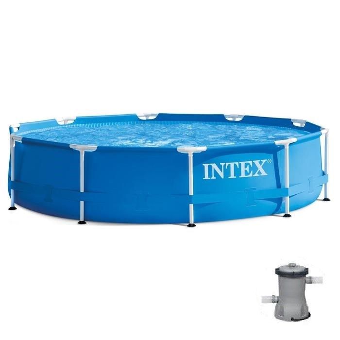 Каркасный бассейн Metal Frame 305х76см, 4485л, фил.-насос 1250л/ч, Intex, 28202