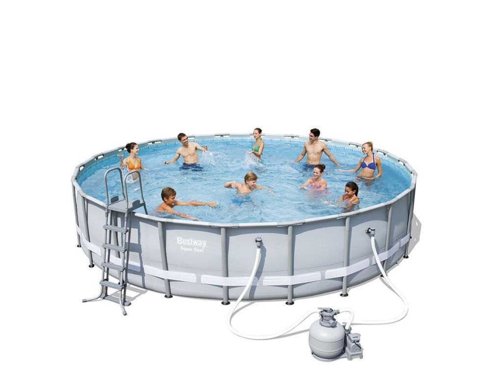 Каркасный бассейн 671х132см, 40377л, песоч.фил.-насос 7571л/ч, тент, лестница, Bestway, 56634 BW