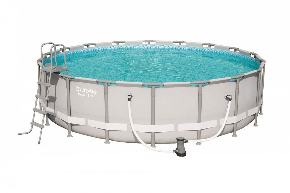 Каркасный бассейн 549х132см, 26000л, фил.-насос 5678л/ч, лестница, тент, Bestway, 56427 BW