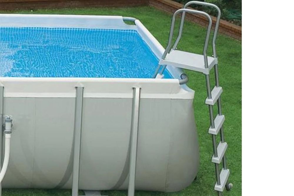 Каркасный бассейн Ultra Frame 732x366x132см, 31805л, песочный фил.-насос, лестница, тент, подстилка, Intex, 28362