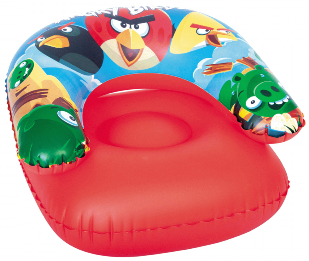 Надувное детское кресло 76х76 см Angry Birds