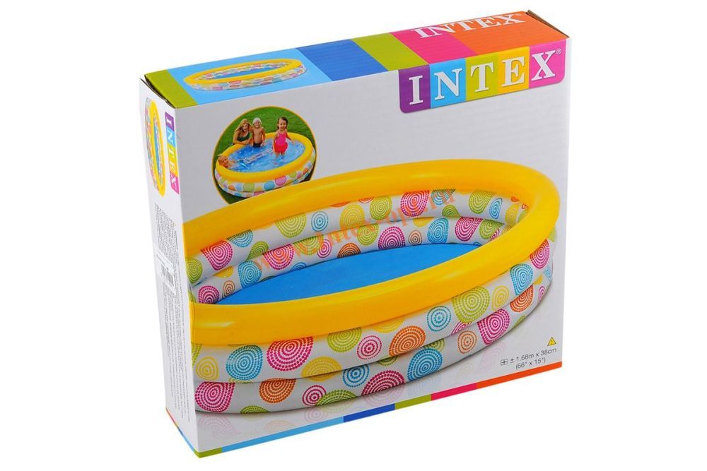 Детский надувной бассейн 168х38см "Радуга" 581л, от 2 лет