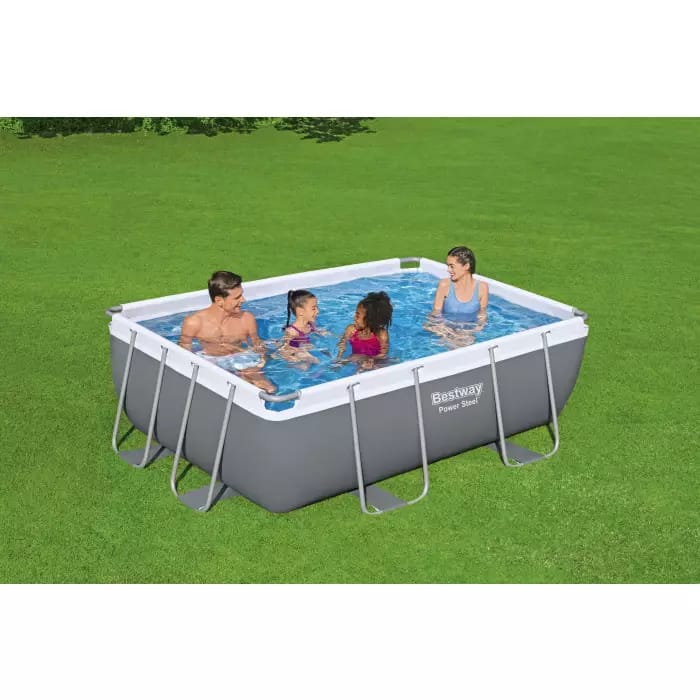 Каркасный бассейн Power Steel 282х196х84см, 3662л, фил.-насос 1249л/ч, попл.-дозатор, Bestway, 56629 BW