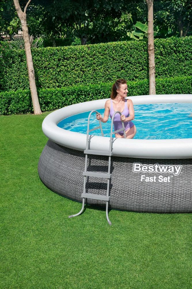 Бассейн Fast Set 457х107см, 12362 л, фил.-насос 2006л/ч, лестн., Bestway, 57372 BW