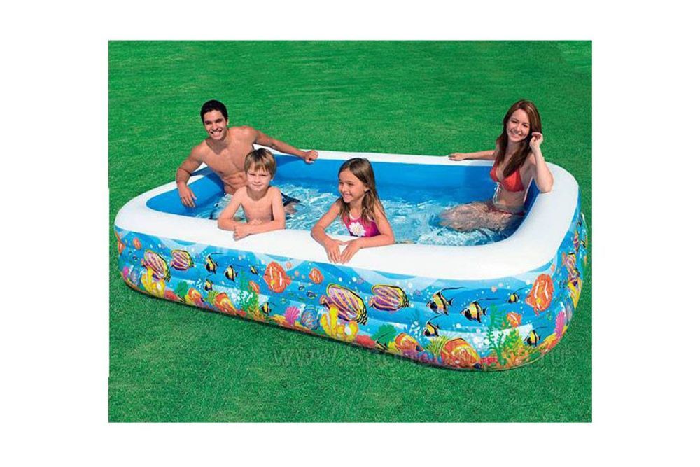 Детский надувной бассейн 305х183х56см "Тропический риф" 1050л, от 6 лет