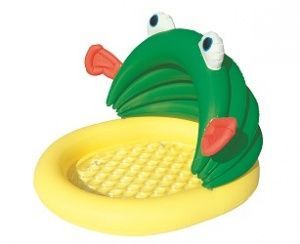 Детский бассейн с навесом от солнца "Лягушонок", 107х104х71 см, 25 л