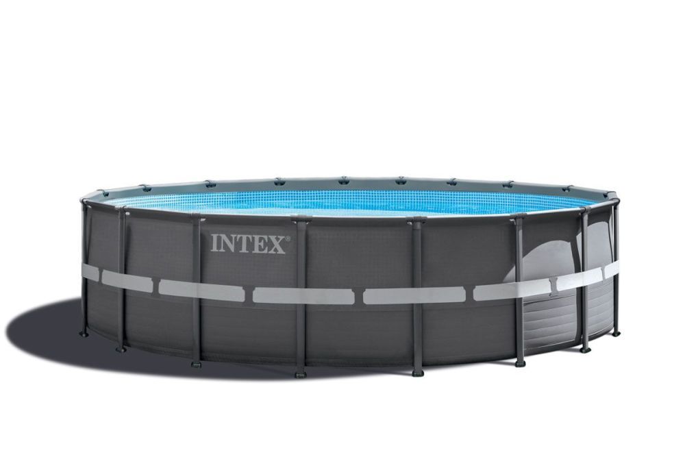 Каркасный бассейн Ultra Frame 488х122см ,19156л, песочн.фил.-насос 4500л\ч, лестница, тент, подстилк, Intex, 26324