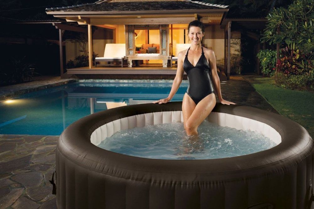 СПА-бассейн Jet Massage 145/196х71см,кругл,гидромас, хлорогенератор