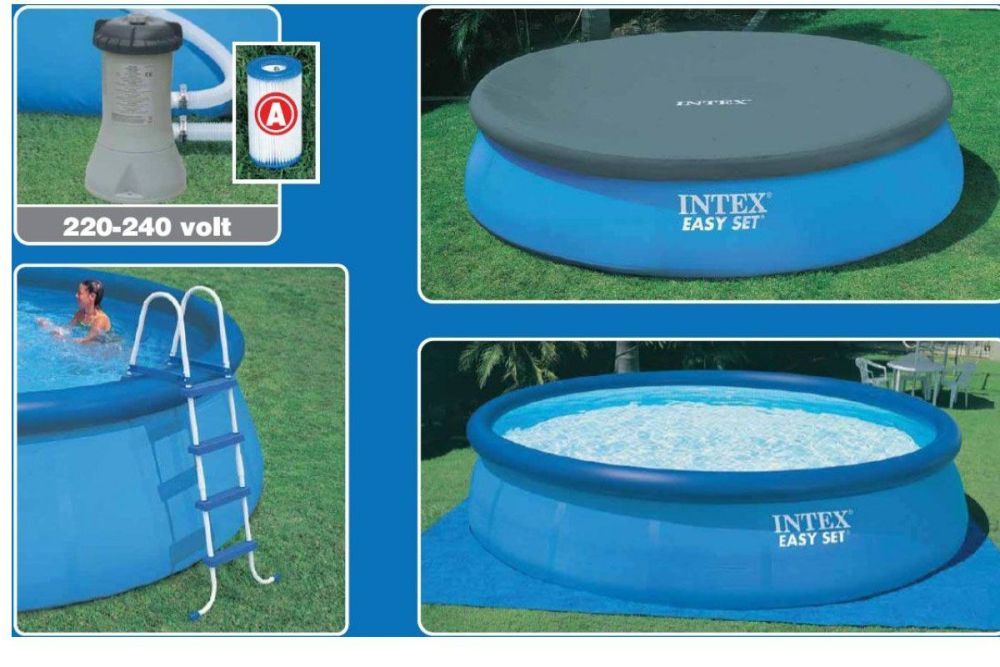 Бассейн Easy Set, 457х122см, 14141л, фильтр-насос 3785л/ч, лестница, тент, подстилка, Intex, 28168