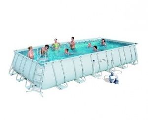 Каркасный прямоугольный бассейн 671x396x132 см, песочный фильтр-насос, Bestway, 56257 BW