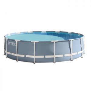 Каркасный бассейн Prism Frame 732x132 см, 47241л, фильтр-насос 9463л/ч, лестница, тент, подстилка, Intex, 28762