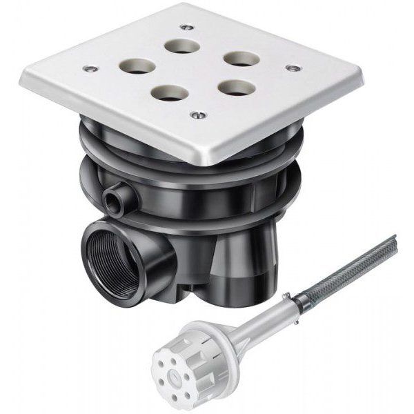 Г/м форсунка BADU стеновая, ver. III, 35-55 м3/ч, с 5 г/м отверстиями 19 мм, пластик