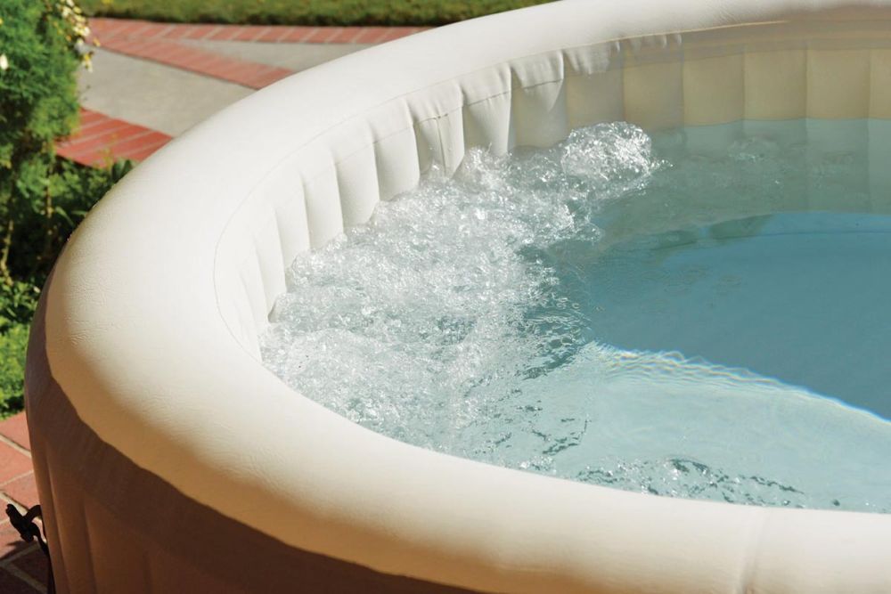 СПА-бассейн Bubble Massage 145/196х71см, круглый с круговым пузырьковым массажем