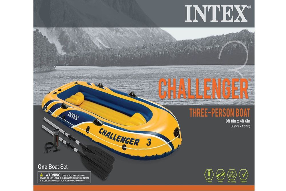 Надувная лодка "Challenger 3" 295х137х43см, алюм.вёсла 122см, насос 68614, до 320кг