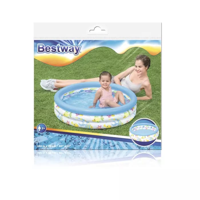Детский надувной бассейн 102х25см "Океан" 101л, от 2 лет