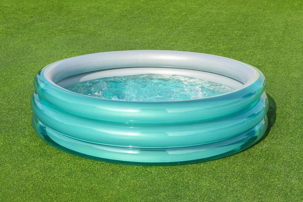 Детский надувной бассейн 201х53см "Металлик" 937л, от 6 лет