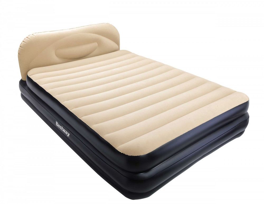 Надувная кровать 152х226х74см "Soft-Back Elevated" встр.нас. 220В, до 300кг